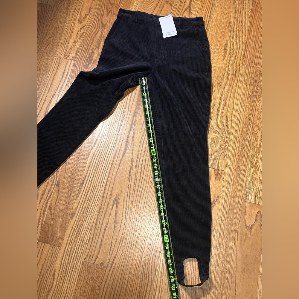 & Other Stories Los Angeles Atelier Black Corduroy Stirrup Pants - Rare Find - Picture 7 of 13